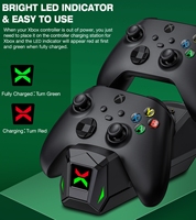 Ładowarka do pada na Xbox Seires X/Xbox Seires S z 4 szt. Bateria szybkie ładowanie stacji dokującej do konsoli Xbox One/Xbox One X/S/ELite 4